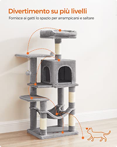 Tall Cat Tree with 4 Scratching Posts