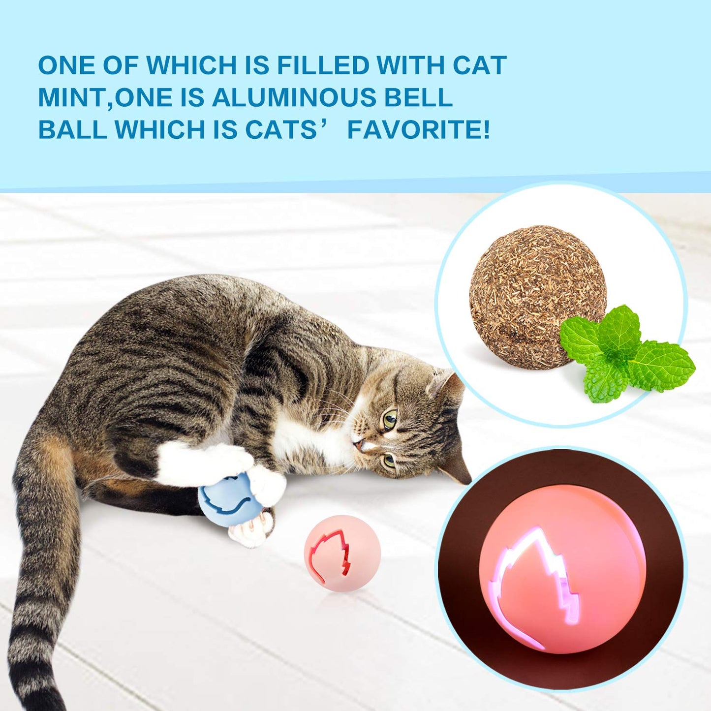 Cat Toys, with Catnip and Play Wand